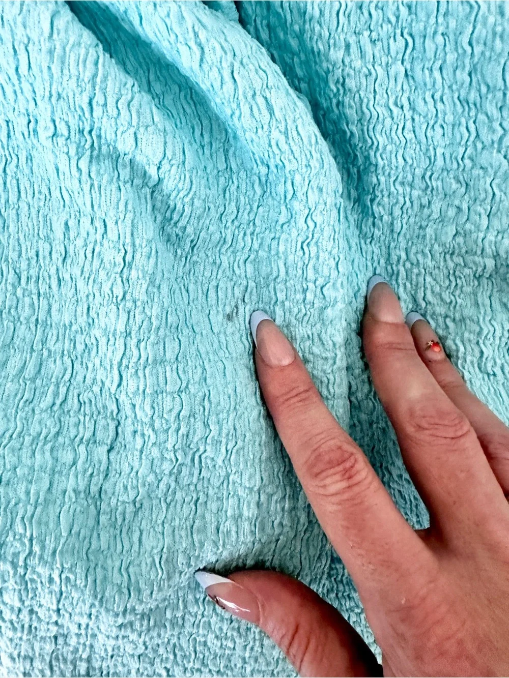 Zara Girl’s Aqua Smocked Wide-Leg Jumpsuit Size 8